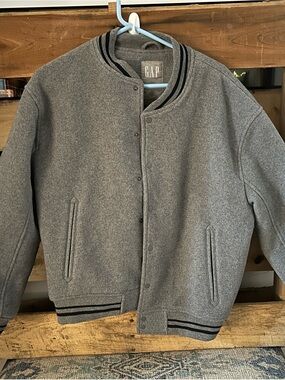 GAP Wool-Blend Varsity/Bomber Jacket